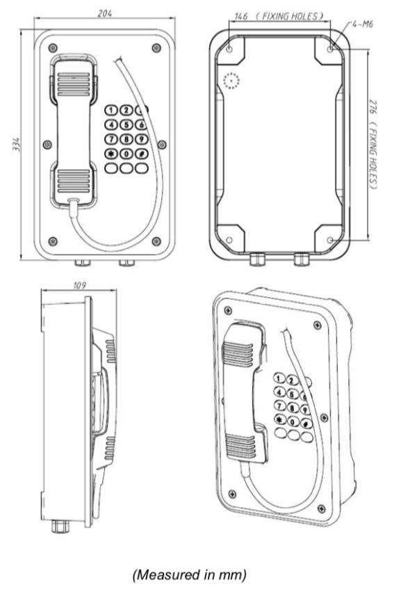 JR103-CB Telefono Industrial Vozell