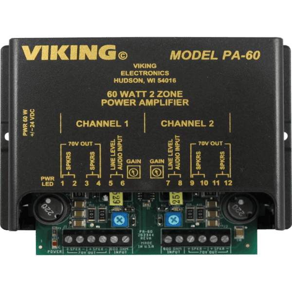 Amplificador de dos zonas de 60 Watt